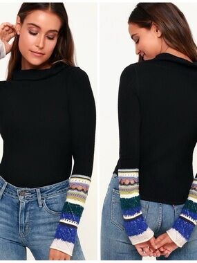 Free People Mixed-Up Cuff Thermal Top